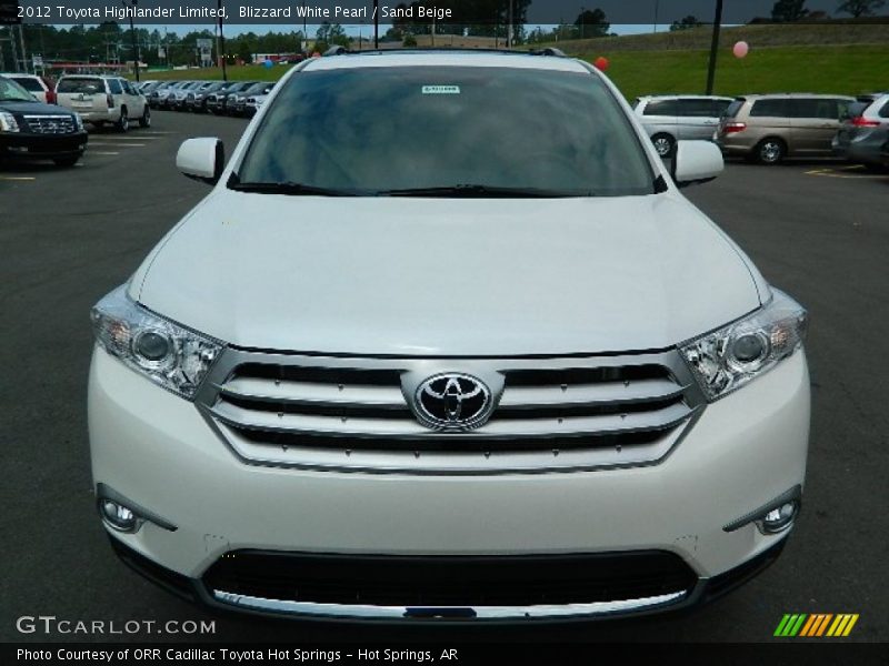 Blizzard White Pearl / Sand Beige 2012 Toyota Highlander Limited