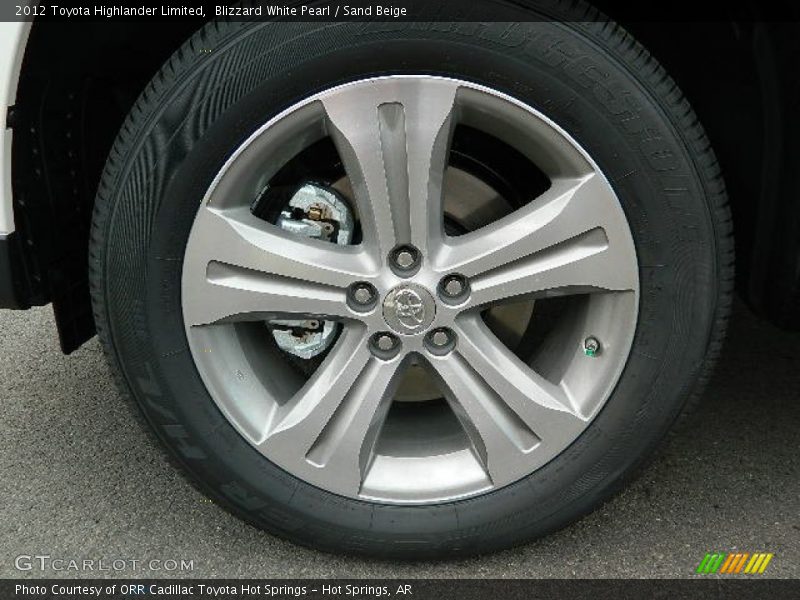 Blizzard White Pearl / Sand Beige 2012 Toyota Highlander Limited
