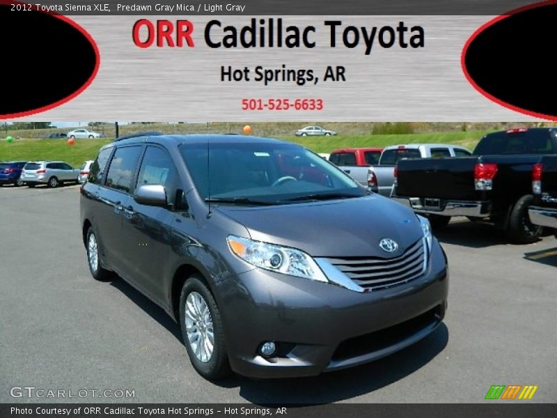 Predawn Gray Mica / Light Gray 2012 Toyota Sienna XLE