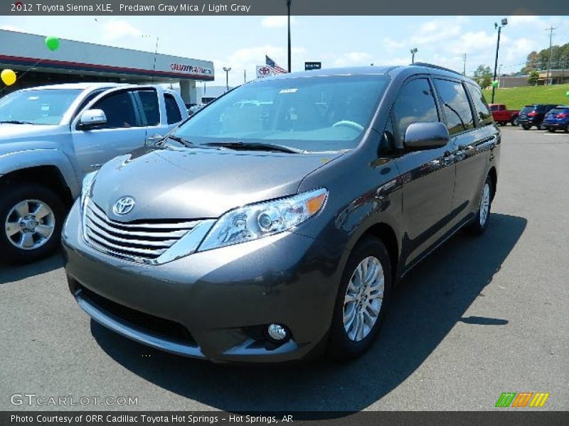Predawn Gray Mica / Light Gray 2012 Toyota Sienna XLE