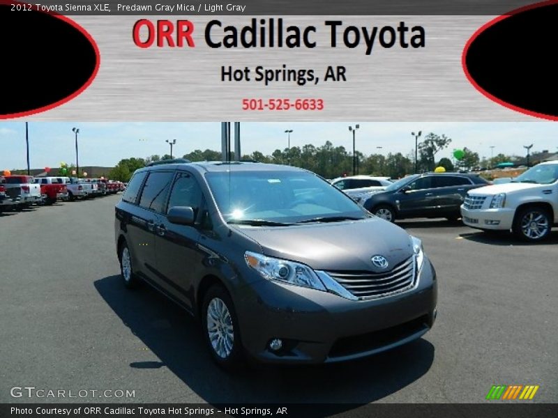Predawn Gray Mica / Light Gray 2012 Toyota Sienna XLE