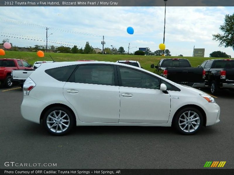 Blizzard White Pearl / Misty Gray 2012 Toyota Prius v Five Hybrid