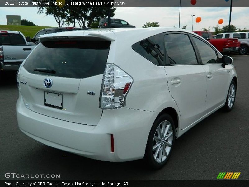 Blizzard White Pearl / Misty Gray 2012 Toyota Prius v Five Hybrid