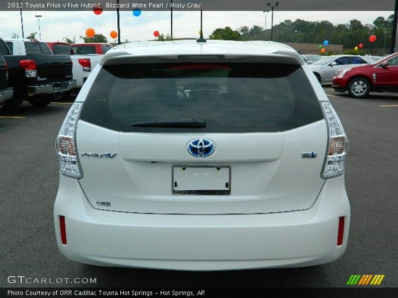 Blizzard White Pearl / Misty Gray 2012 Toyota Prius v Five Hybrid