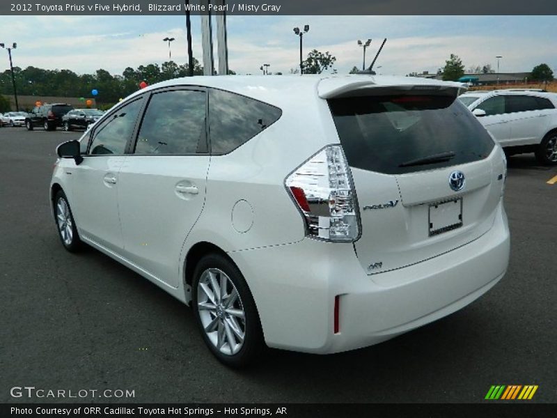 Blizzard White Pearl / Misty Gray 2012 Toyota Prius v Five Hybrid