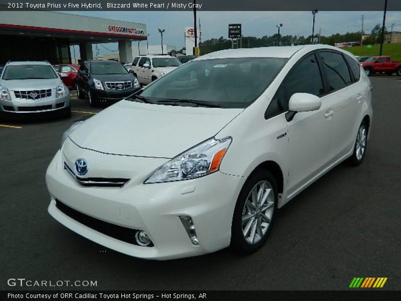 Blizzard White Pearl / Misty Gray 2012 Toyota Prius v Five Hybrid