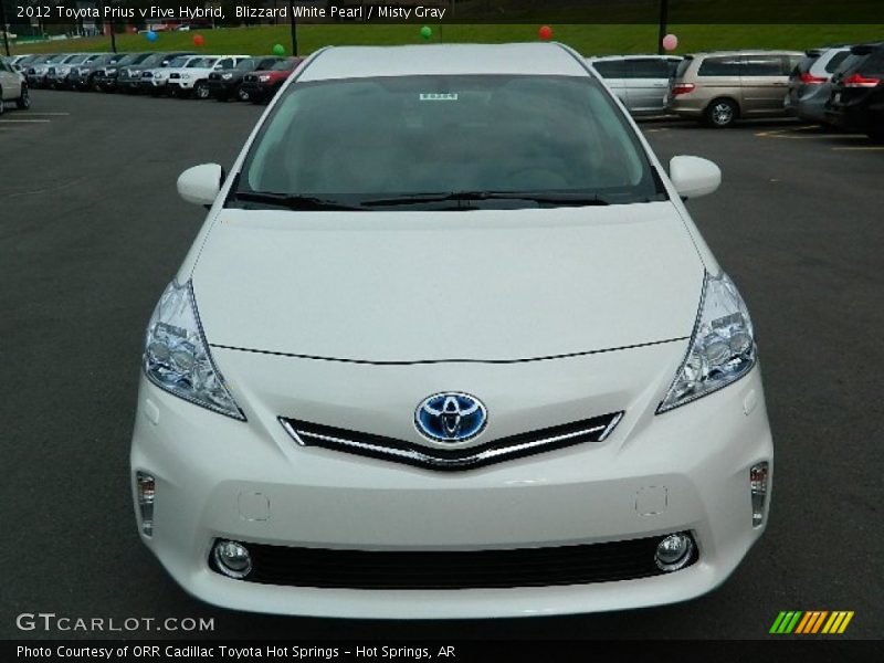 Blizzard White Pearl / Misty Gray 2012 Toyota Prius v Five Hybrid