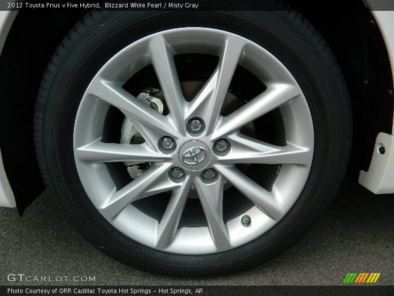 Blizzard White Pearl / Misty Gray 2012 Toyota Prius v Five Hybrid