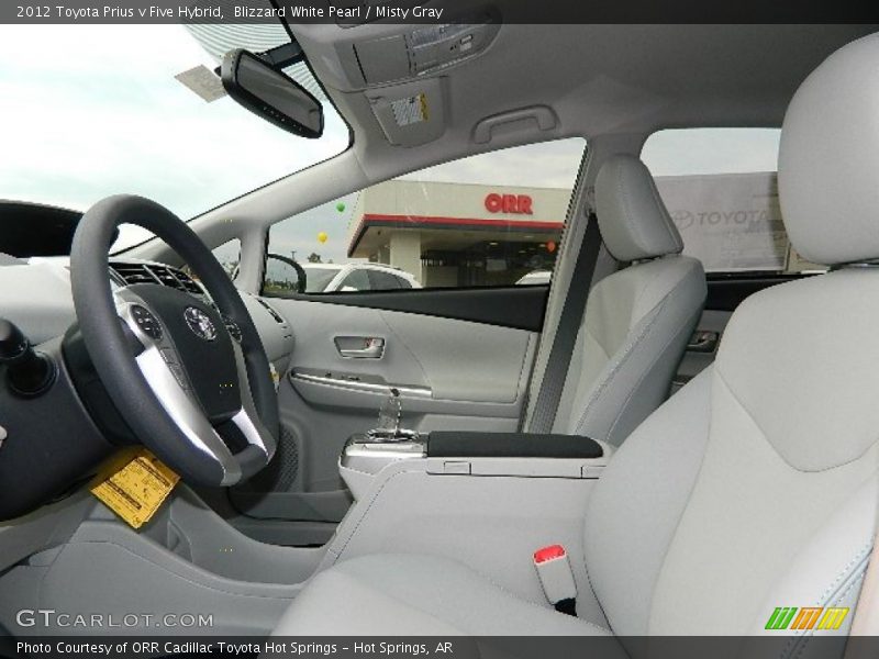 Blizzard White Pearl / Misty Gray 2012 Toyota Prius v Five Hybrid