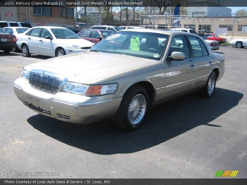 Harvest Gold Metallic / Medium Parchment 2000 Mercury Grand Marquis LS