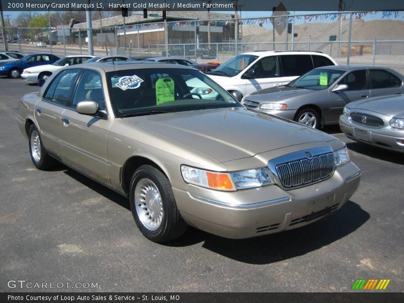 Harvest Gold Metallic / Medium Parchment 2000 Mercury Grand Marquis LS