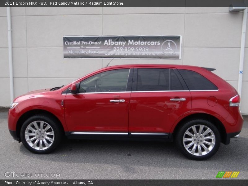 Red Candy Metallic / Medium Light Stone 2011 Lincoln MKX FWD