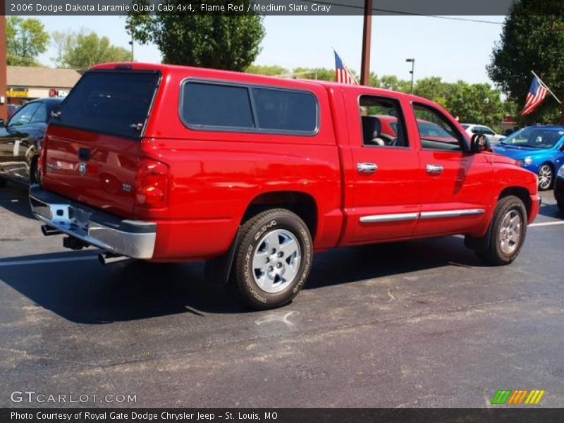 Flame Red / Medium Slate Gray 2006 Dodge Dakota Laramie Quad Cab 4x4