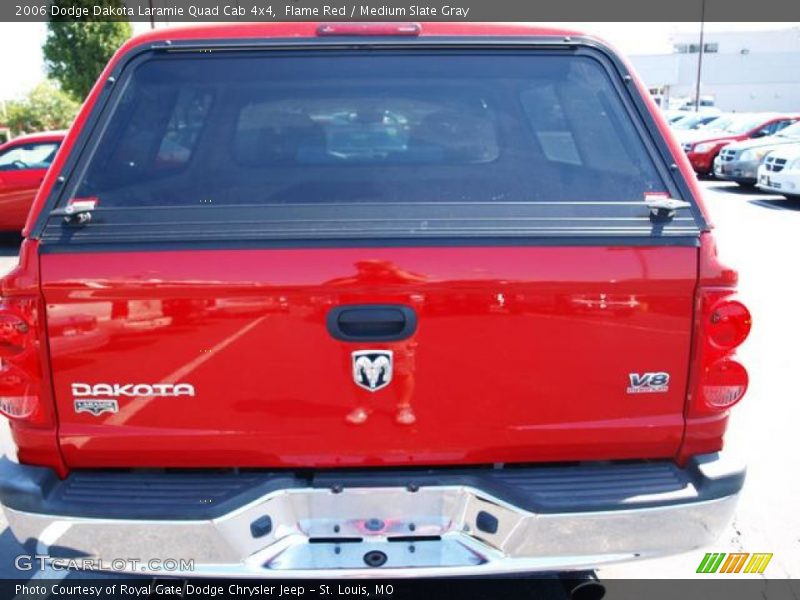 Flame Red / Medium Slate Gray 2006 Dodge Dakota Laramie Quad Cab 4x4