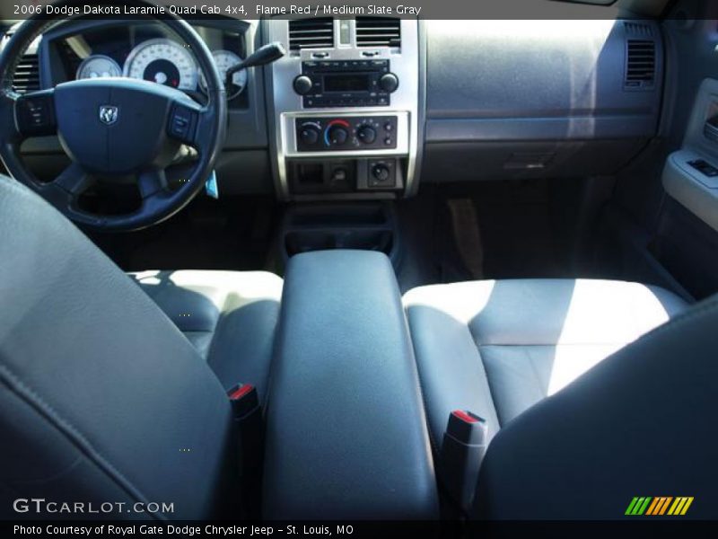 Flame Red / Medium Slate Gray 2006 Dodge Dakota Laramie Quad Cab 4x4