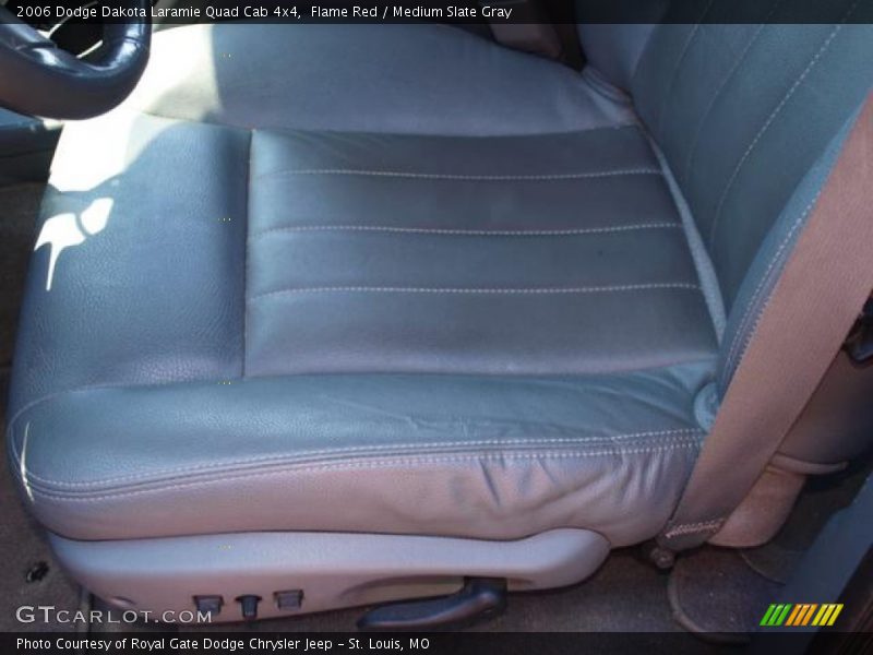 Flame Red / Medium Slate Gray 2006 Dodge Dakota Laramie Quad Cab 4x4