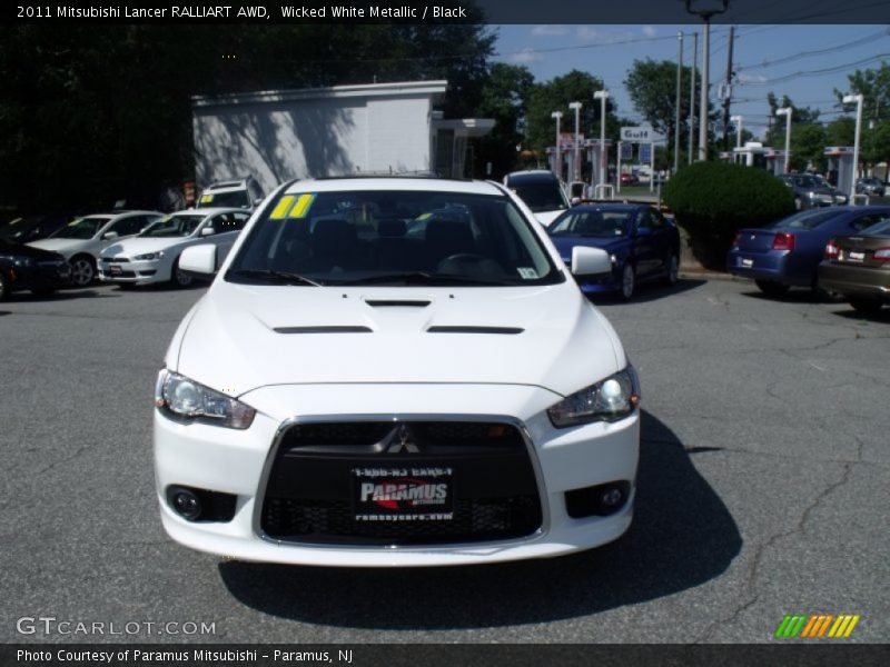 Wicked White Metallic / Black 2011 Mitsubishi Lancer RALLIART AWD