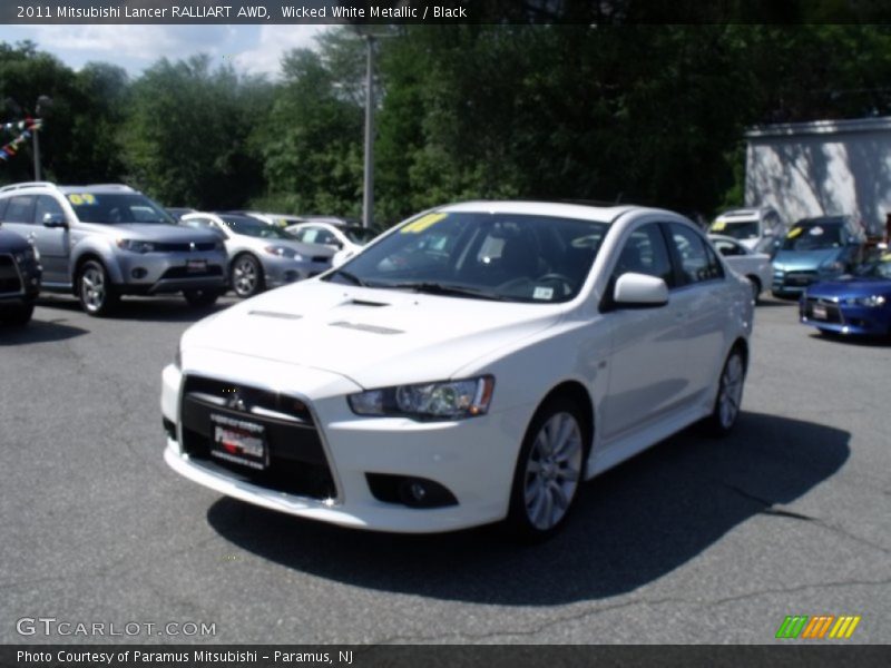 Wicked White Metallic / Black 2011 Mitsubishi Lancer RALLIART AWD