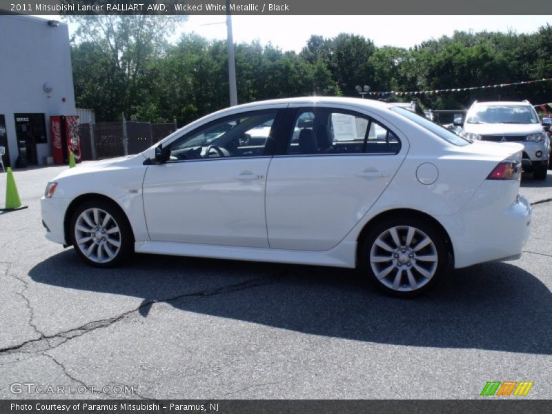 Wicked White Metallic / Black 2011 Mitsubishi Lancer RALLIART AWD