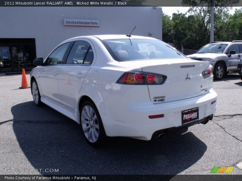 Wicked White Metallic / Black 2011 Mitsubishi Lancer RALLIART AWD