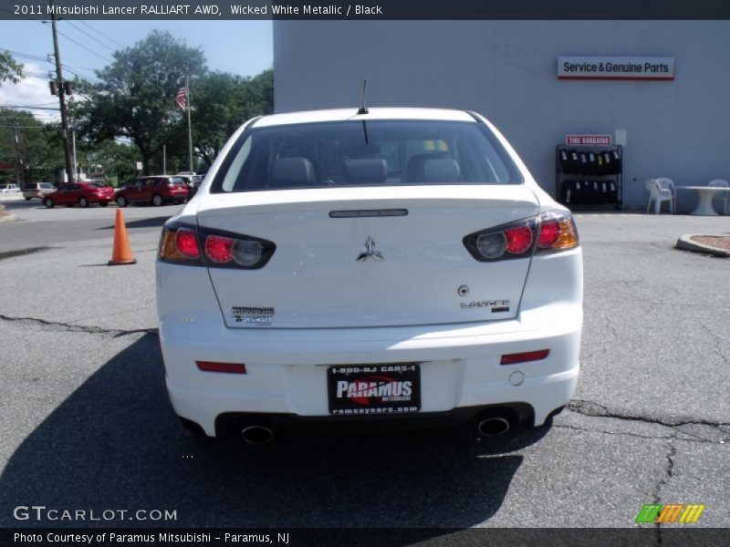 Wicked White Metallic / Black 2011 Mitsubishi Lancer RALLIART AWD