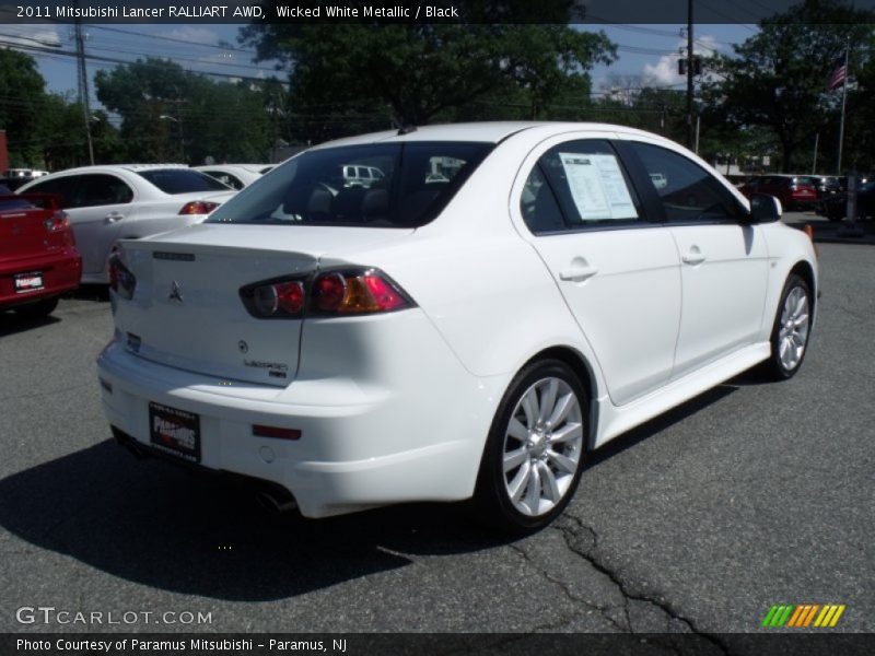 Wicked White Metallic / Black 2011 Mitsubishi Lancer RALLIART AWD
