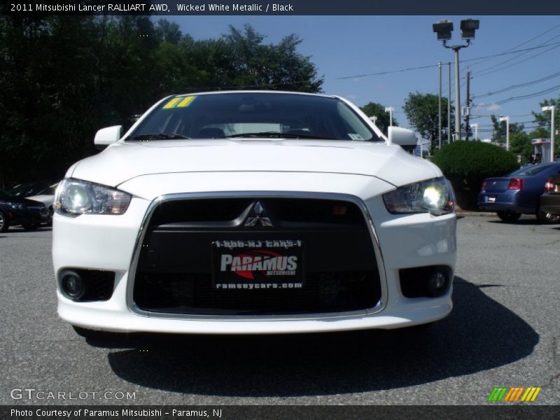 Wicked White Metallic / Black 2011 Mitsubishi Lancer RALLIART AWD
