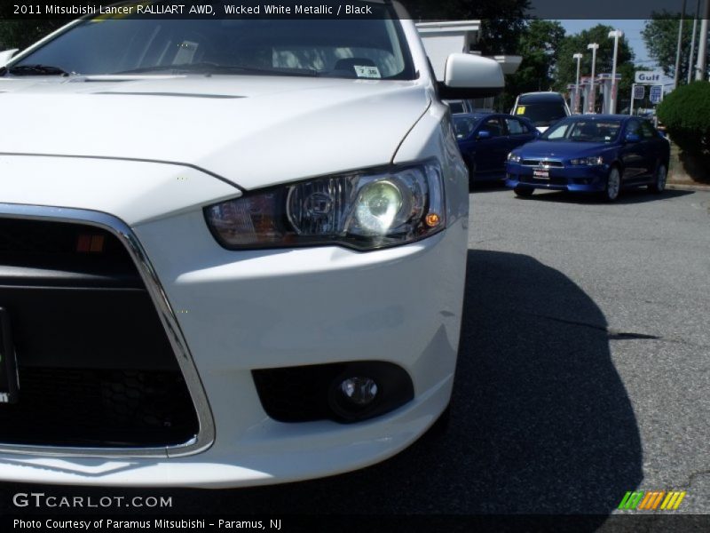 Wicked White Metallic / Black 2011 Mitsubishi Lancer RALLIART AWD