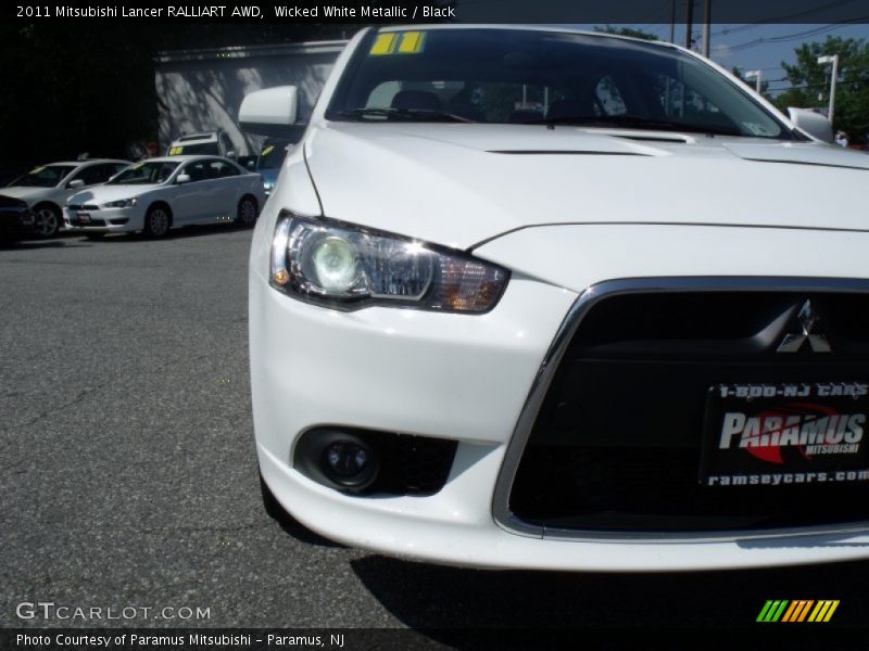 Wicked White Metallic / Black 2011 Mitsubishi Lancer RALLIART AWD
