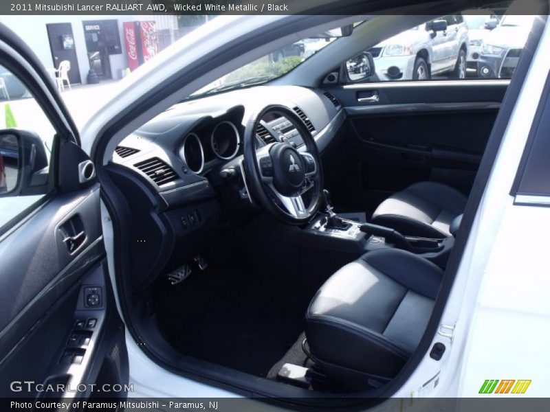 Wicked White Metallic / Black 2011 Mitsubishi Lancer RALLIART AWD