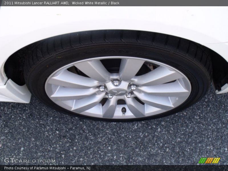 Wicked White Metallic / Black 2011 Mitsubishi Lancer RALLIART AWD