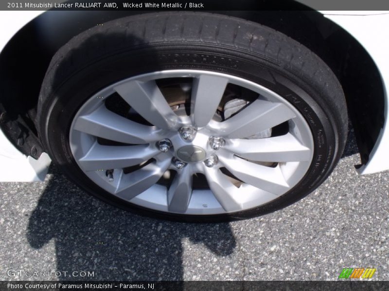 Wicked White Metallic / Black 2011 Mitsubishi Lancer RALLIART AWD