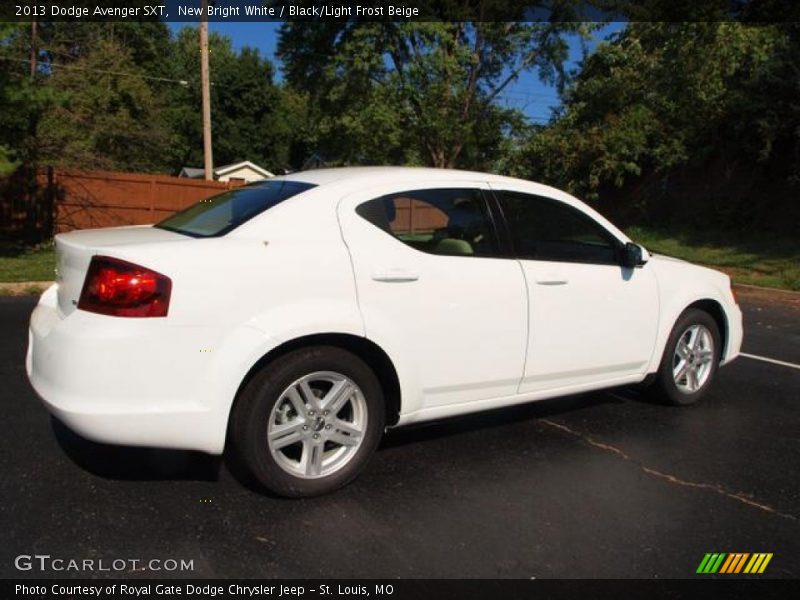 New Bright White / Black/Light Frost Beige 2013 Dodge Avenger SXT