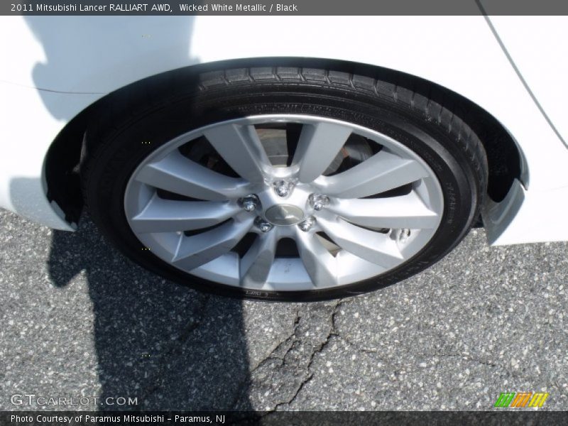 Wicked White Metallic / Black 2011 Mitsubishi Lancer RALLIART AWD