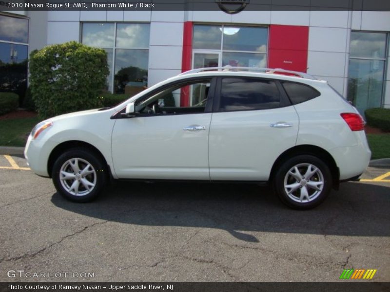 Phantom White / Black 2010 Nissan Rogue SL AWD