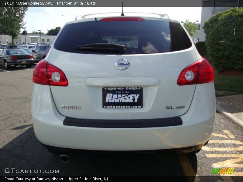 Phantom White / Black 2010 Nissan Rogue SL AWD