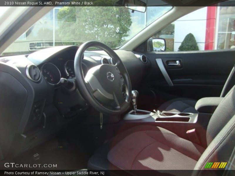 Phantom White / Black 2010 Nissan Rogue SL AWD