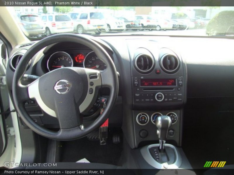 Phantom White / Black 2010 Nissan Rogue SL AWD