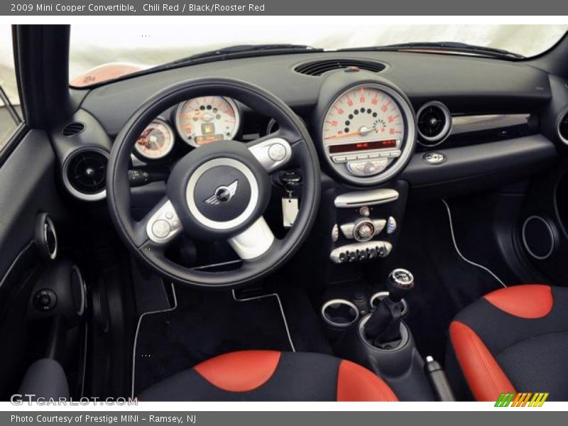 Chili Red / Black/Rooster Red 2009 Mini Cooper Convertible