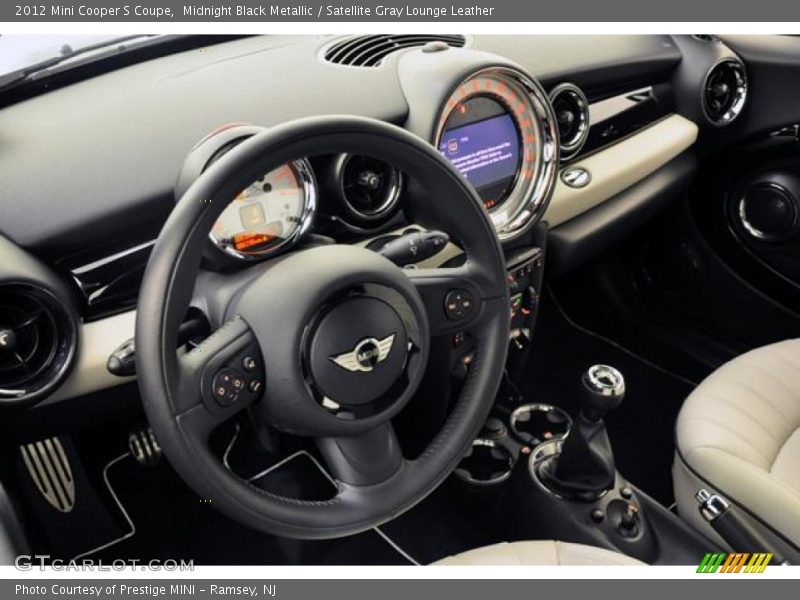 Midnight Black Metallic / Satellite Gray Lounge Leather 2012 Mini Cooper S Coupe