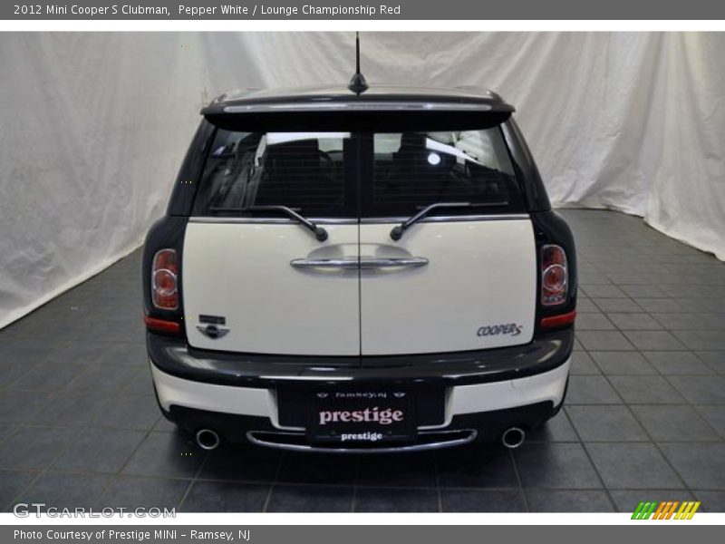Pepper White / Lounge Championship Red 2012 Mini Cooper S Clubman
