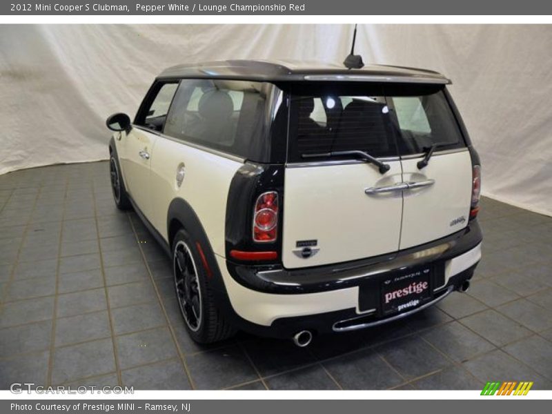 Pepper White / Lounge Championship Red 2012 Mini Cooper S Clubman