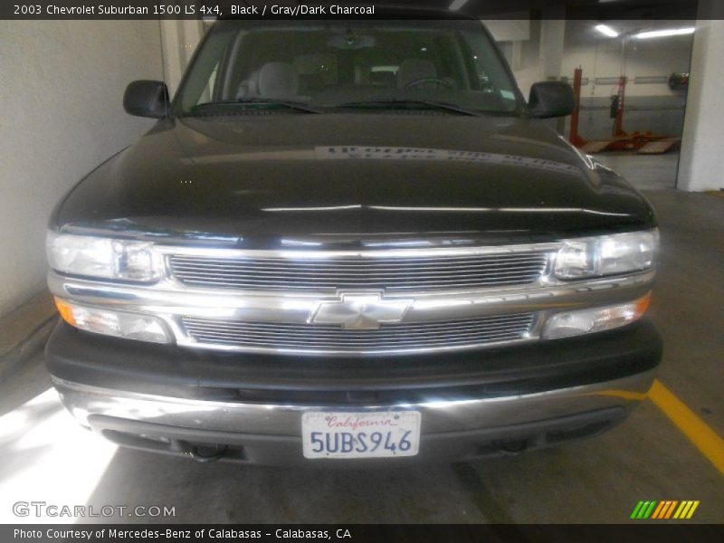 Black / Gray/Dark Charcoal 2003 Chevrolet Suburban 1500 LS 4x4