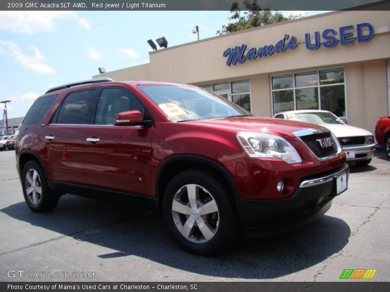 Red Jewel / Light Titanium 2009 GMC Acadia SLT AWD