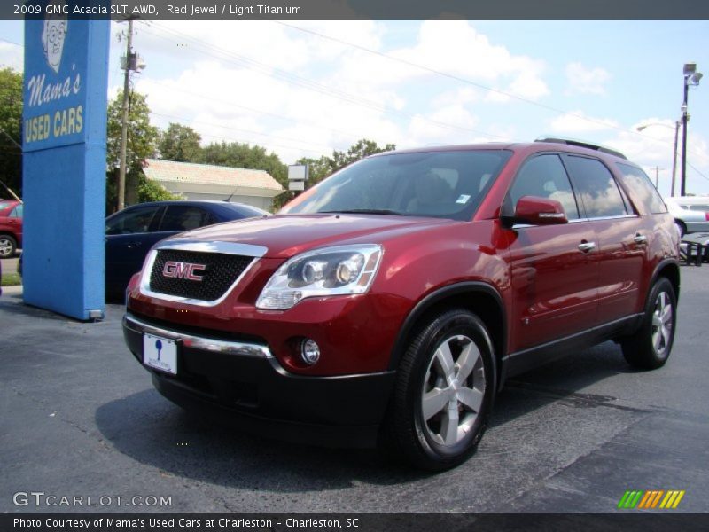 Red Jewel / Light Titanium 2009 GMC Acadia SLT AWD