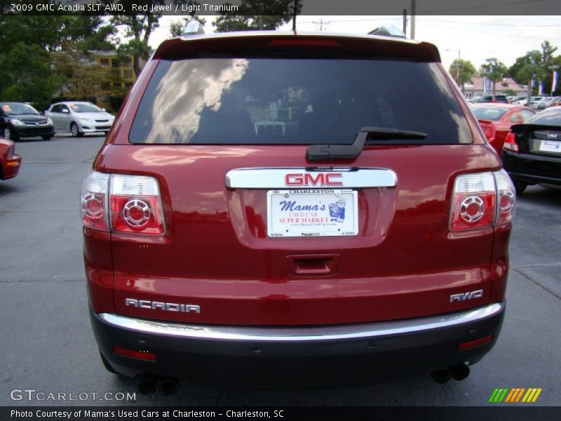Red Jewel / Light Titanium 2009 GMC Acadia SLT AWD
