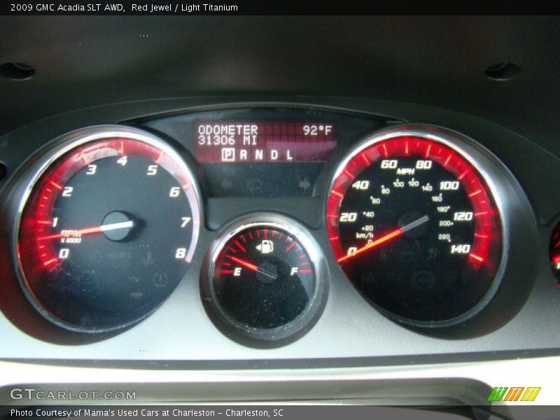 Red Jewel / Light Titanium 2009 GMC Acadia SLT AWD