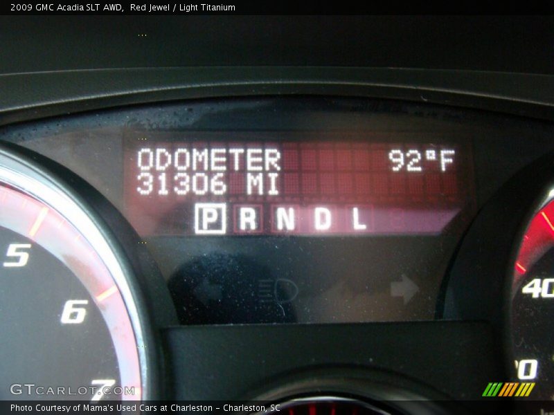 Red Jewel / Light Titanium 2009 GMC Acadia SLT AWD