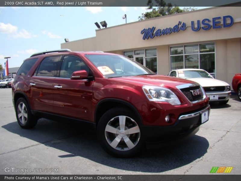 Red Jewel / Light Titanium 2009 GMC Acadia SLT AWD