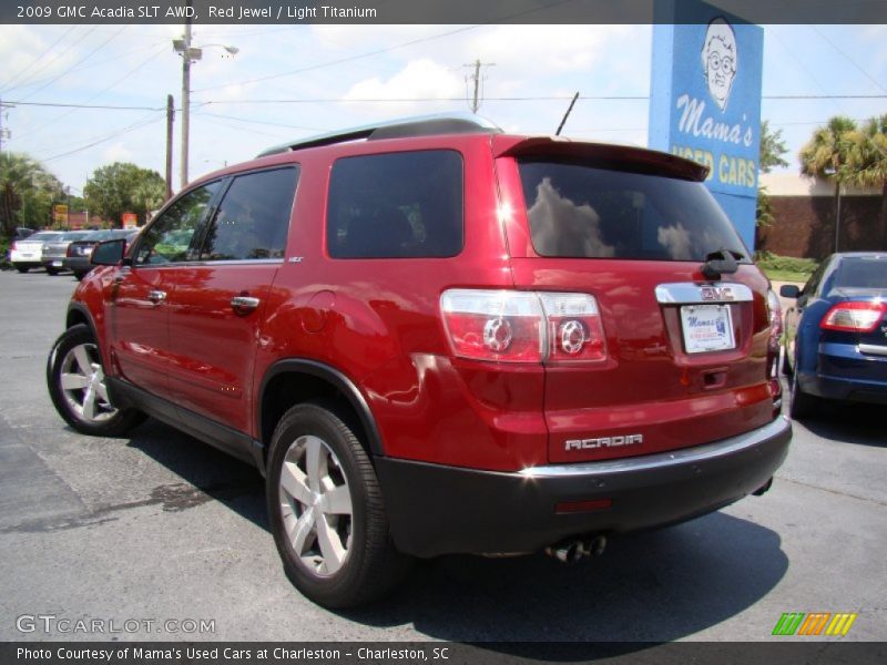 Red Jewel / Light Titanium 2009 GMC Acadia SLT AWD